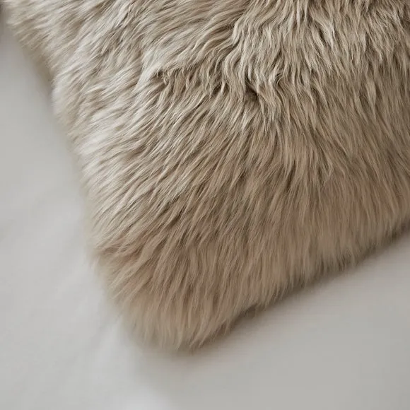Dorma Natural Sheepskin Boudoir Cushion 2
