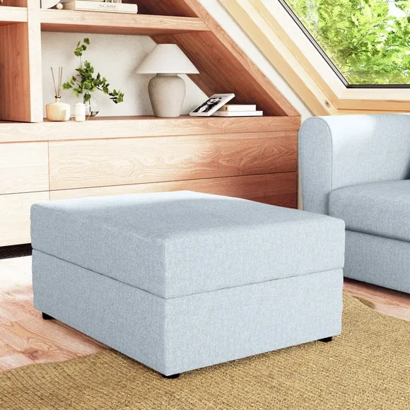 Rectangle Soft Texture Storage Footstool 1