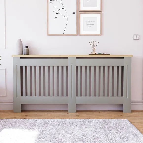 Return - Vida Designs Arlington Radiator Cover, Grey, Extra Large 2