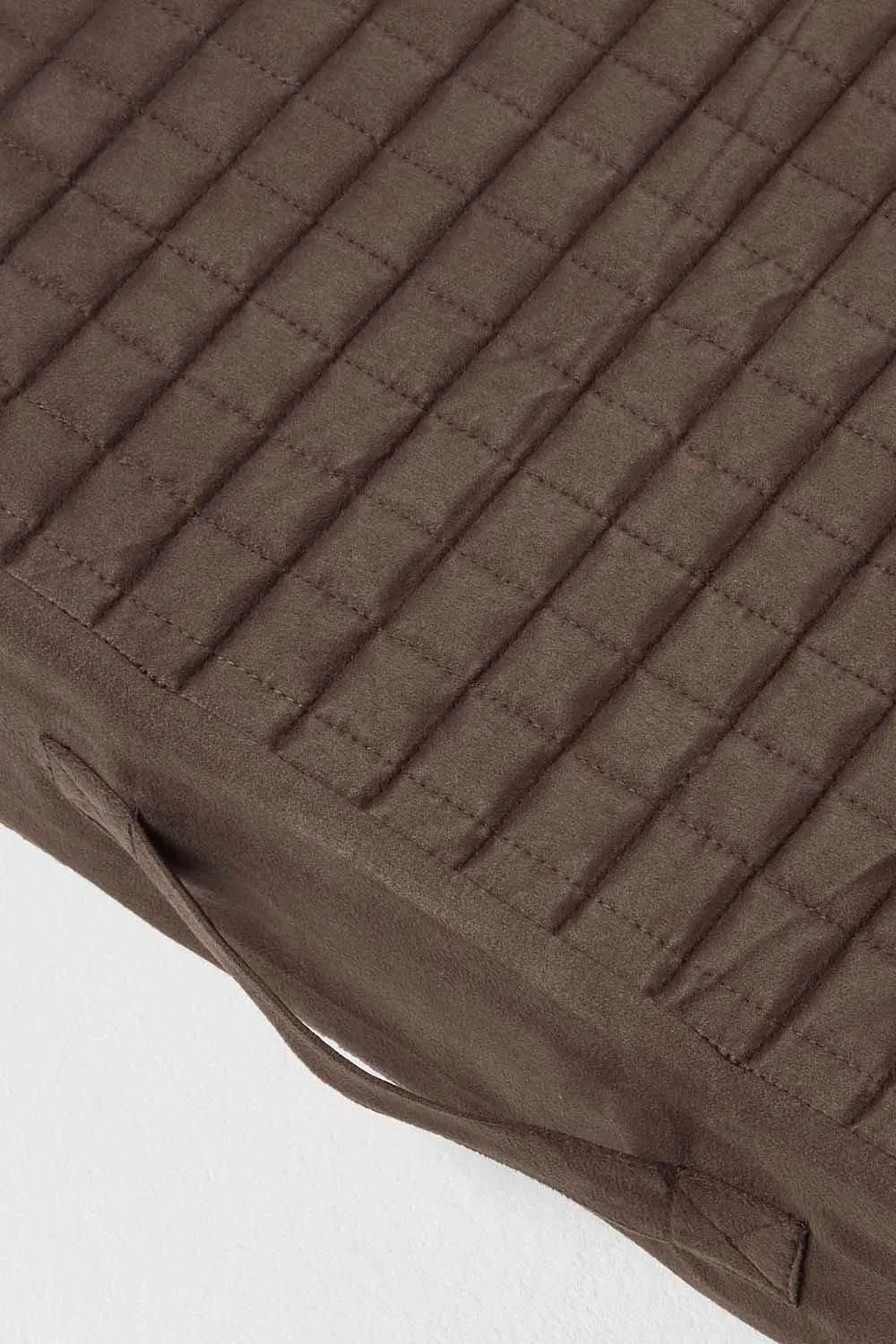 Homescapes Suede Orthopaedic Foam 2 Seater Booster Cushion in Chocolate 4