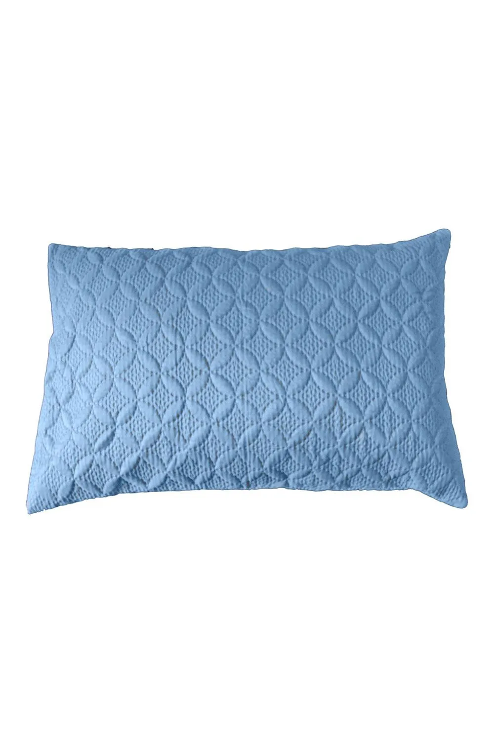 Homescapes Ultrasonic Quilted Embossed Cushion Cover in Blue