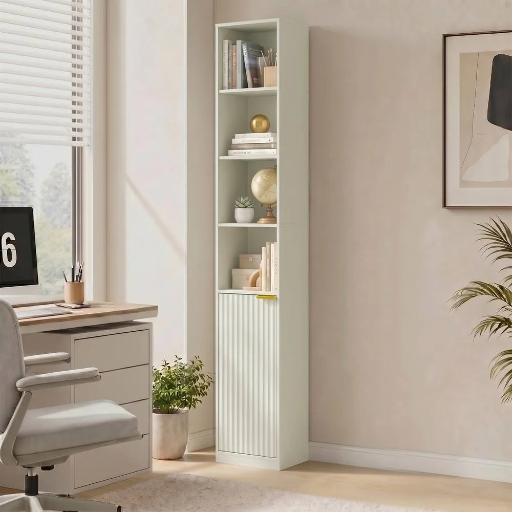 HOMCOM Bookcase Adjustable Shelf 6-Tier in Light Green