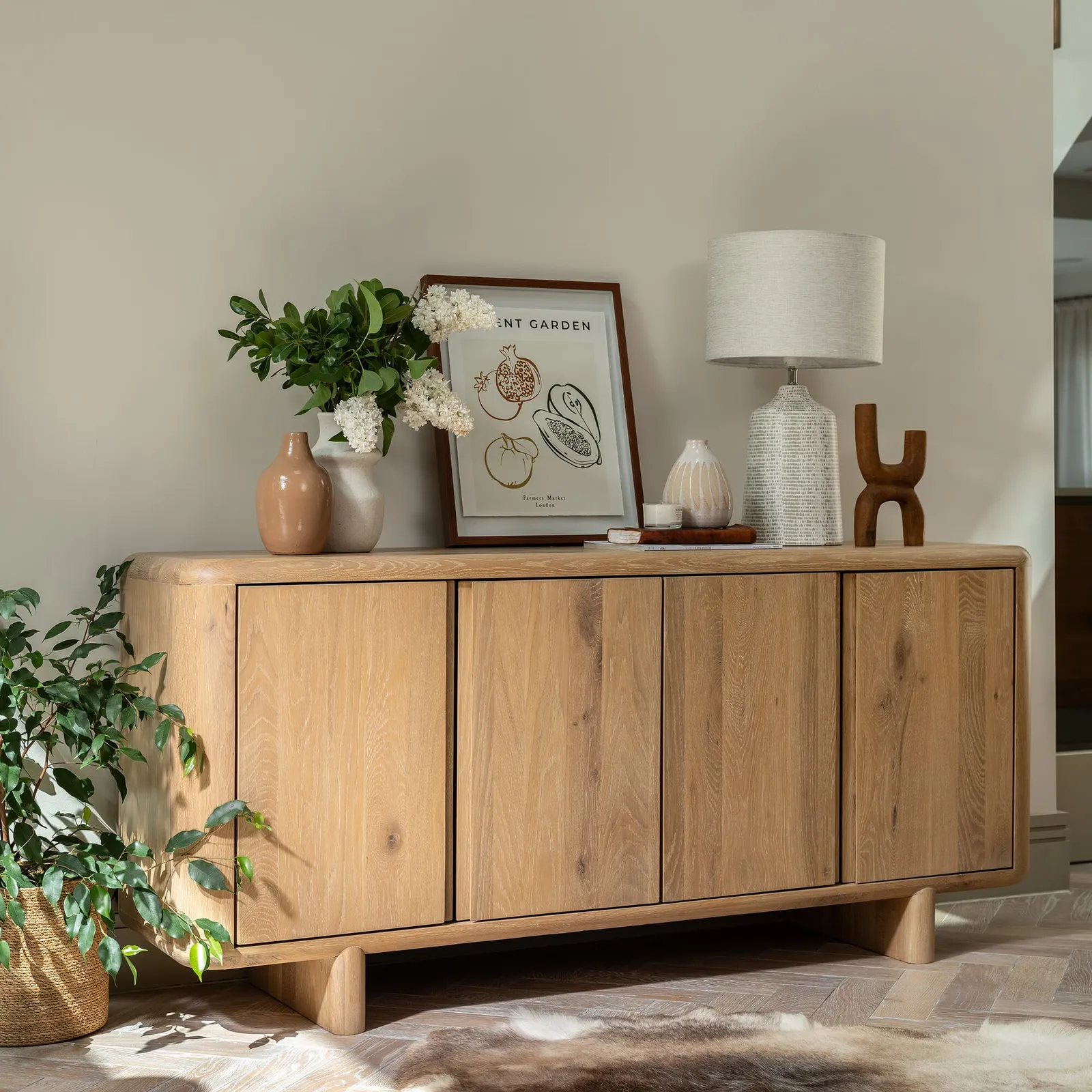 Folkstone Wide Sideboard 165X76X45 Cm, Neutral Oak | Barker & Stonehouse 2