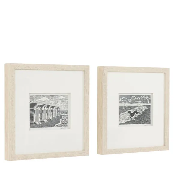 Cedar and Sage Set of 2 By the Sea Typography Framed Prints 6