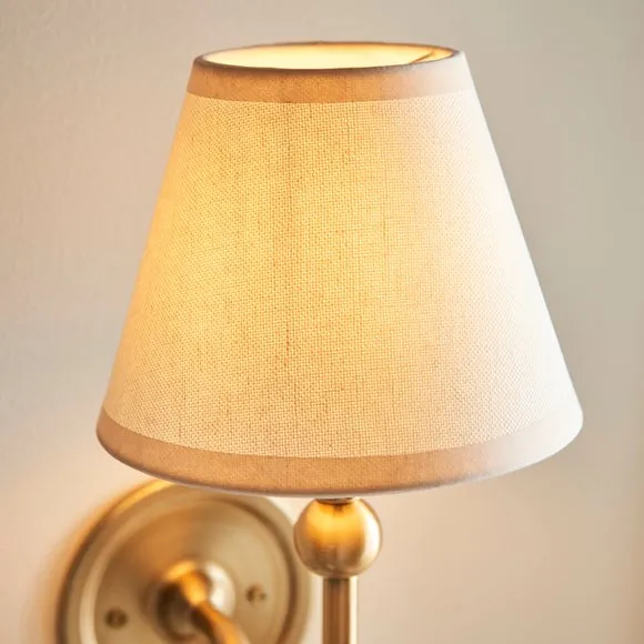 Vogue Javier Mid Century Wall Light with White Vintage Lamp Shade 2