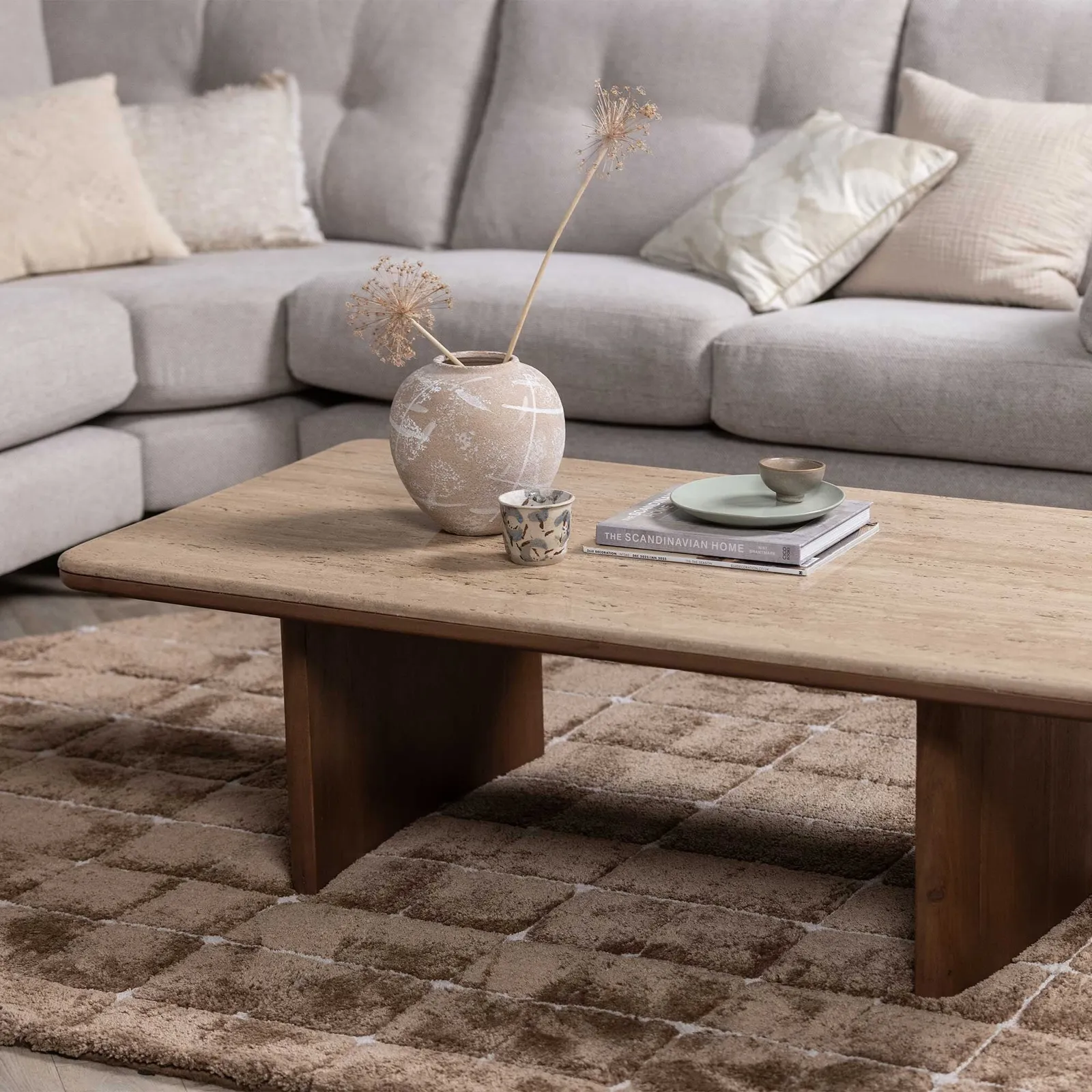 Zerina Coffee Table 140X70X40, Brown Concrete | Barker & Stonehouse 6