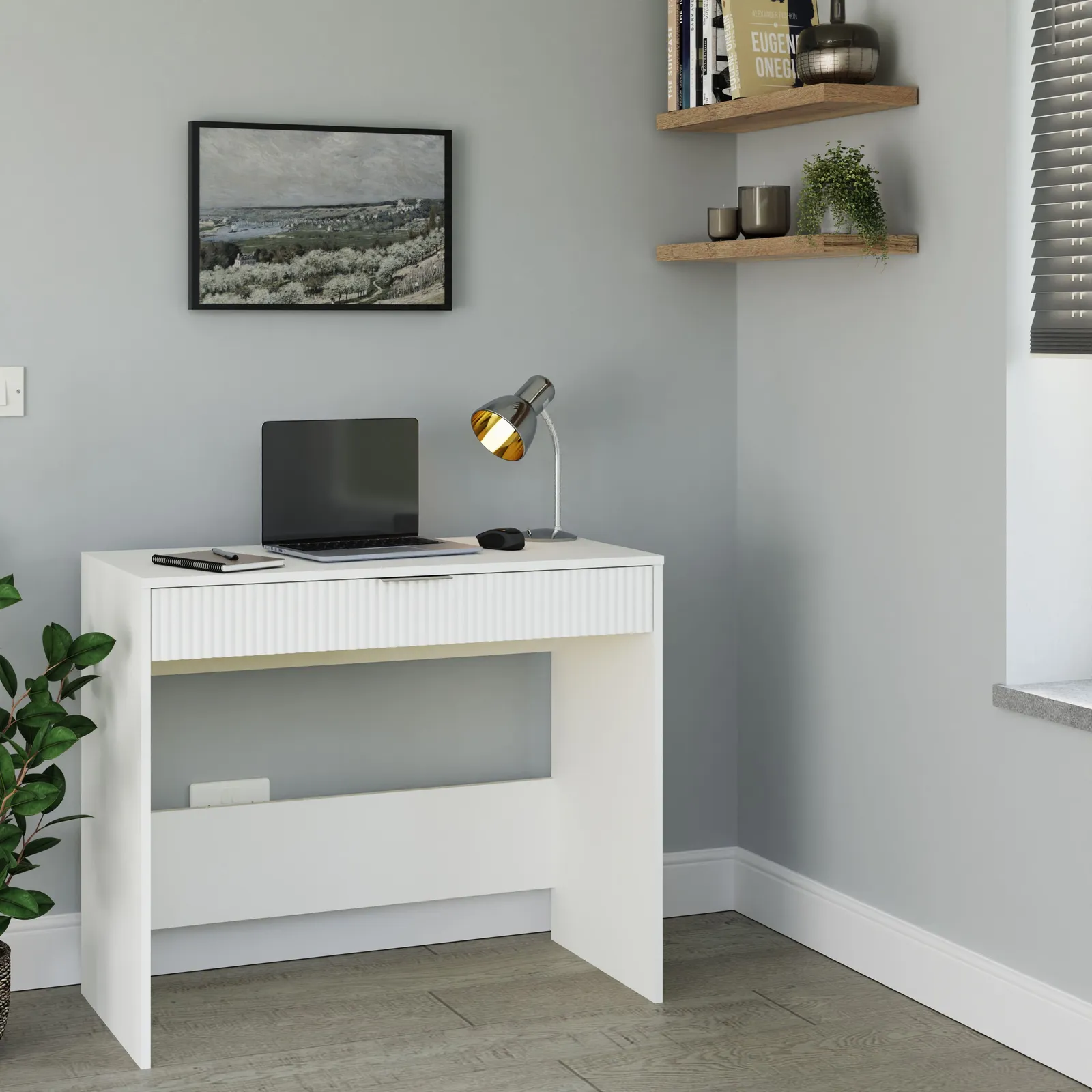 GFW Rankin Dressing Table Desk in White 1