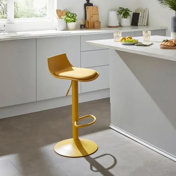 Dallis Height Adjustable Barstool, Fabric