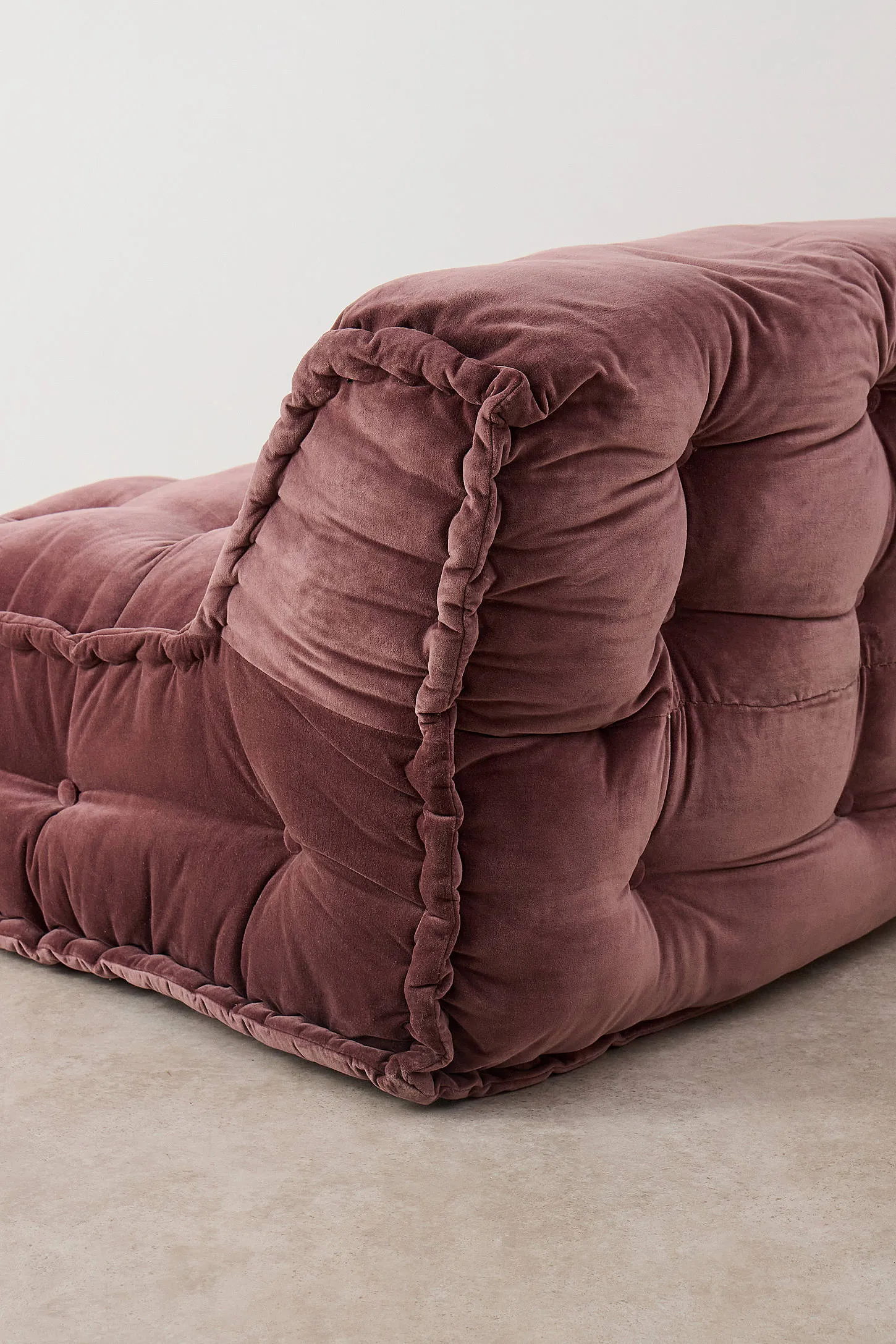 Reema Velvet Two-Seater Floor Cushion - Mauve 6