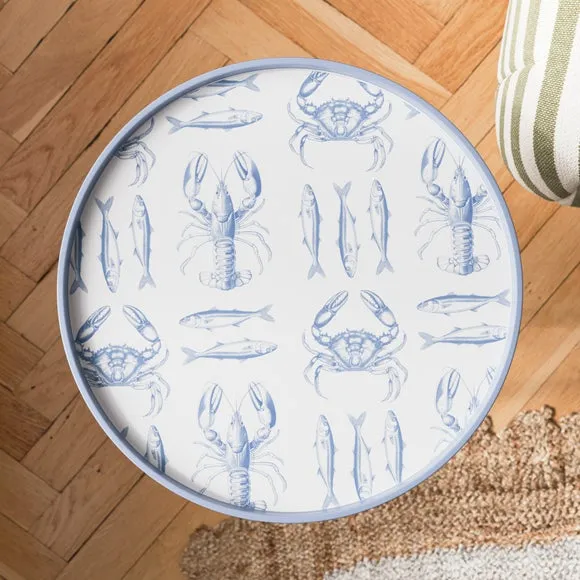 Kai Side Table, Retro Coastal Print 3