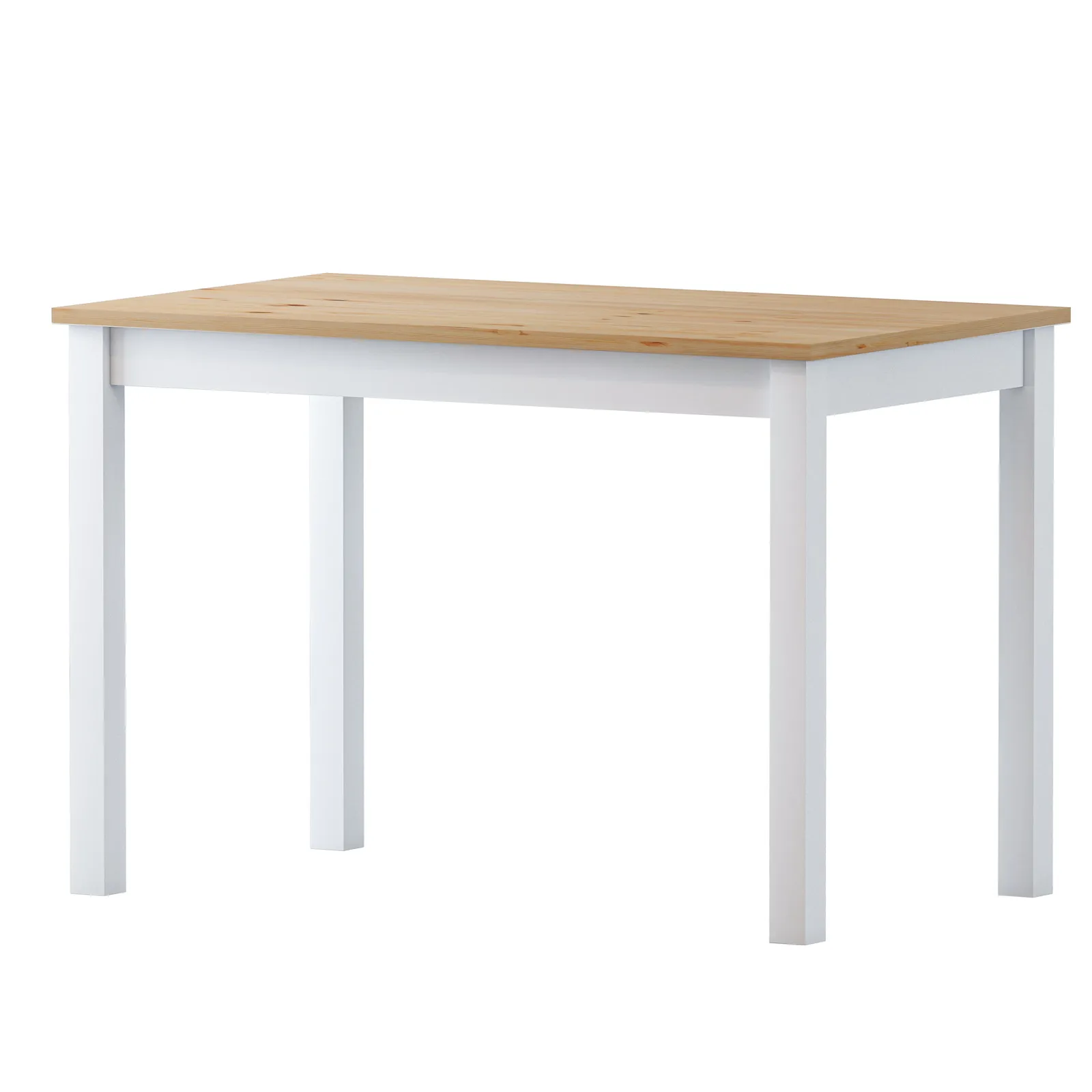 Comfy Living Ltd 5 Piece Wooden Dining Set White With Natural Tabletop 3