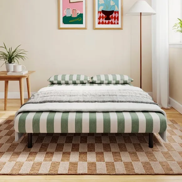 Phoebe Woven Stripe Small Double 2 Seater Sofa Bed 2