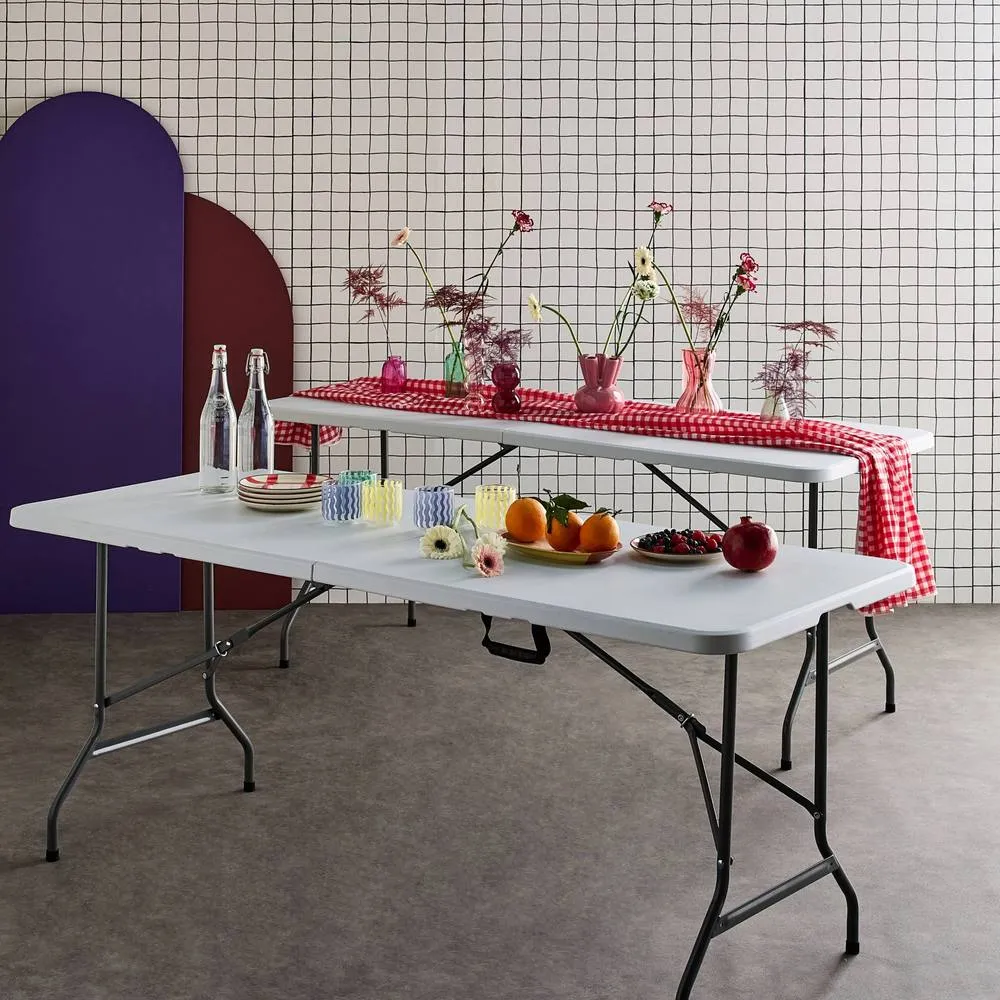sweeek Pair of foldable plastic reception tables in White 6