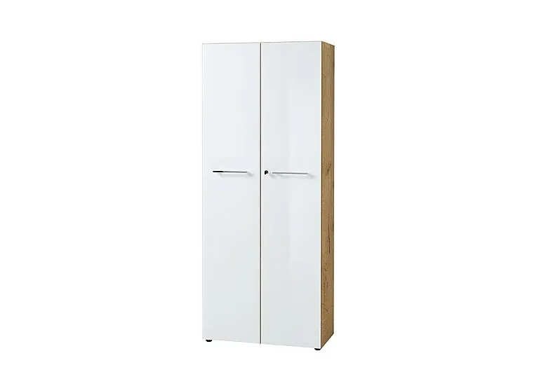Alexi Tall Filing Cabinet - Oak & White