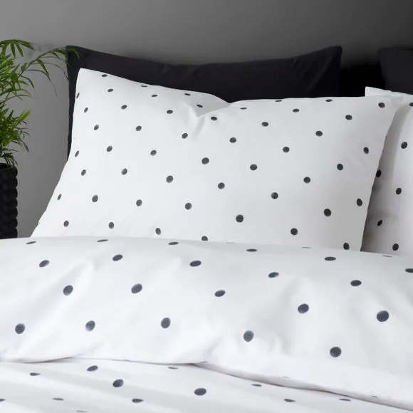 Polka Dots Polycotton Duvet Cover & Pillowcase Set 4