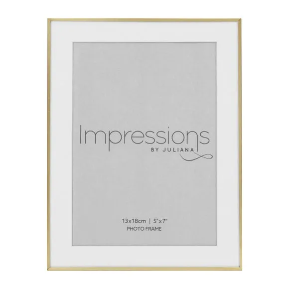 Impressions Brushed Brass Photo Frame 1