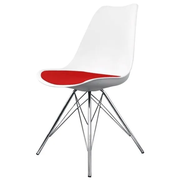 Fusion Living Soho White Plastic Dining Chair 2