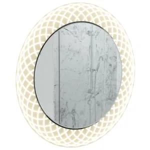 Sensio Spiro Etched Colour Changing LED Bathroom Mirror - ø800mm