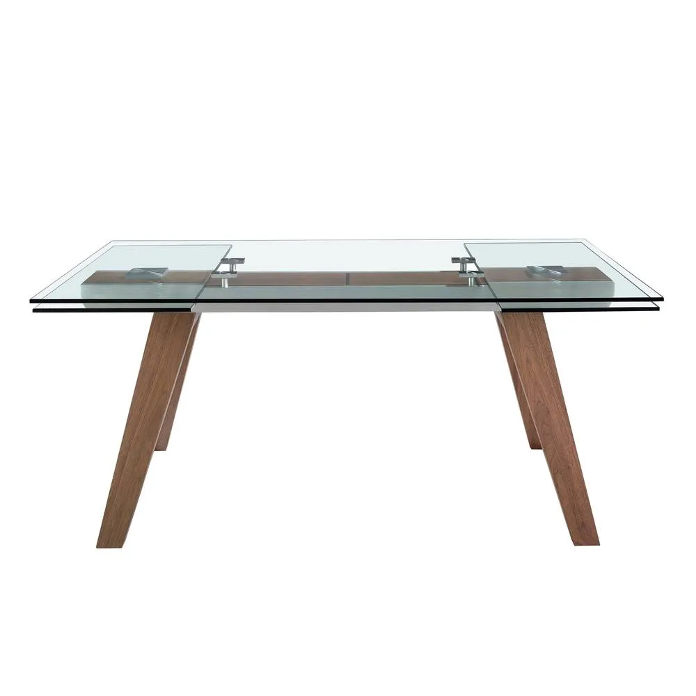 Angel Cerda Model Rectangular Extending Dining Table Tempered in Brown 2