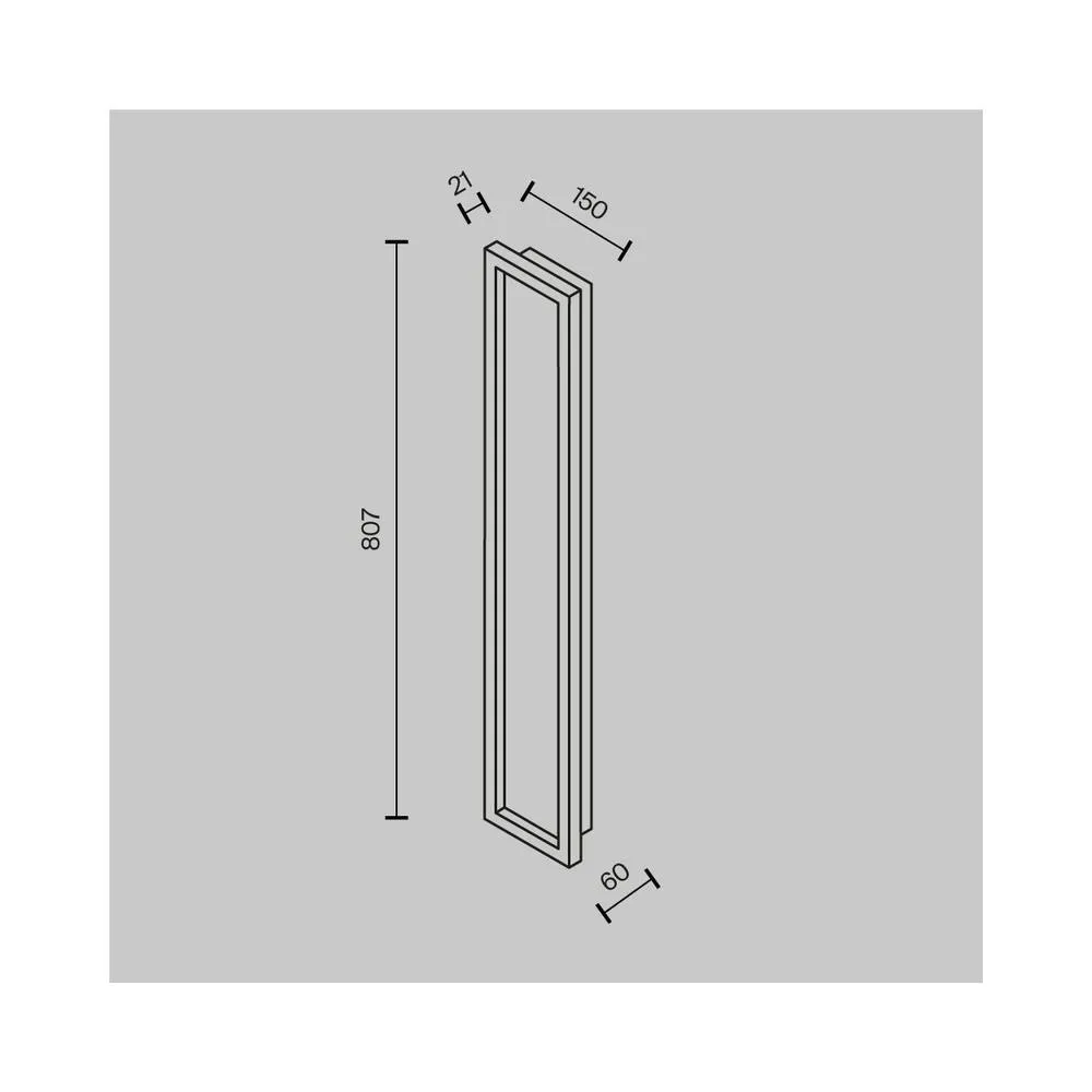 Netlighting Orign Modern 80cm Integrated LED Wall Lamp Black 3000K 1000lm 5