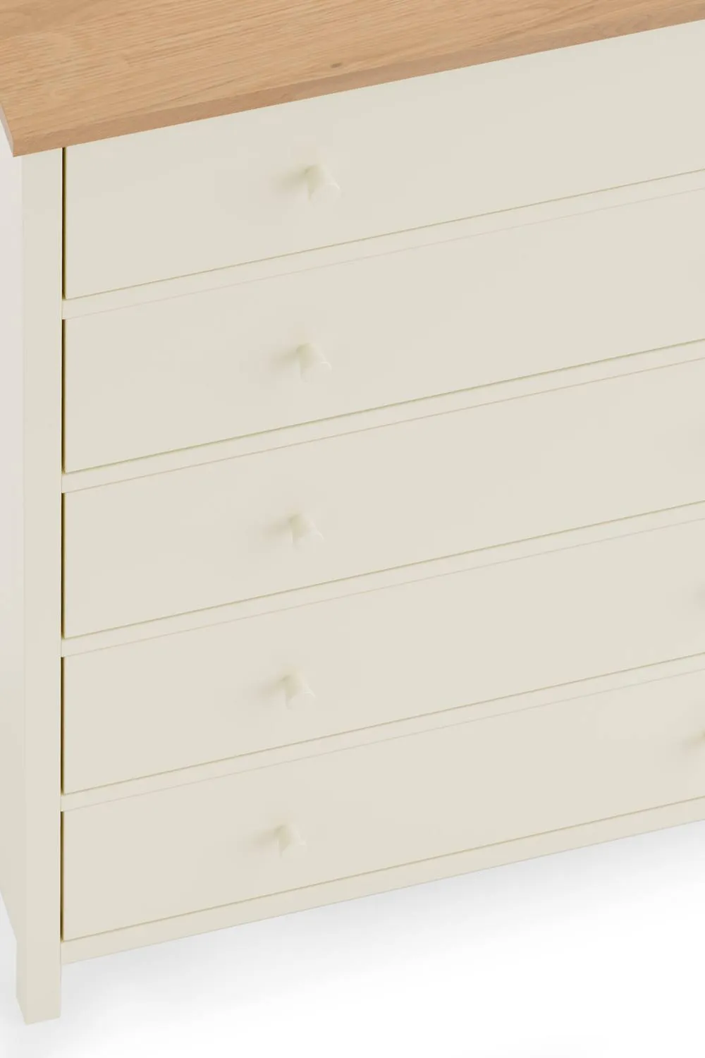 Julian Bowen Coxmoor 5 Drawer Wide Chest in Ivory 5