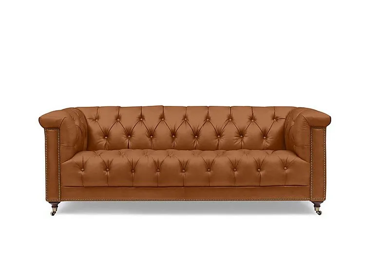 Wallace 3 Seater Leather Chesterfield Sofa