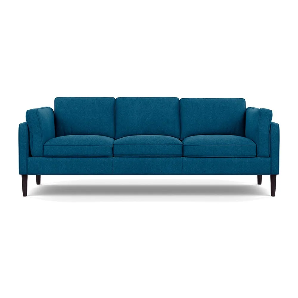 Heal's Sonno 4 Seater St Moritz Wool Teal Wenge Black Feet 1