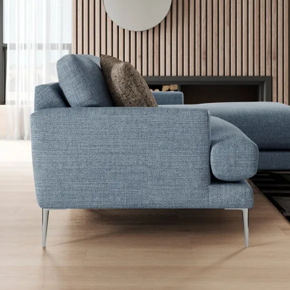 Lawson Chunky Tonal Weave Corner Chaise Sofa 2