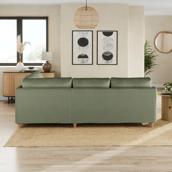 Hattie Matte Plush Velvet Corner Sofa 3