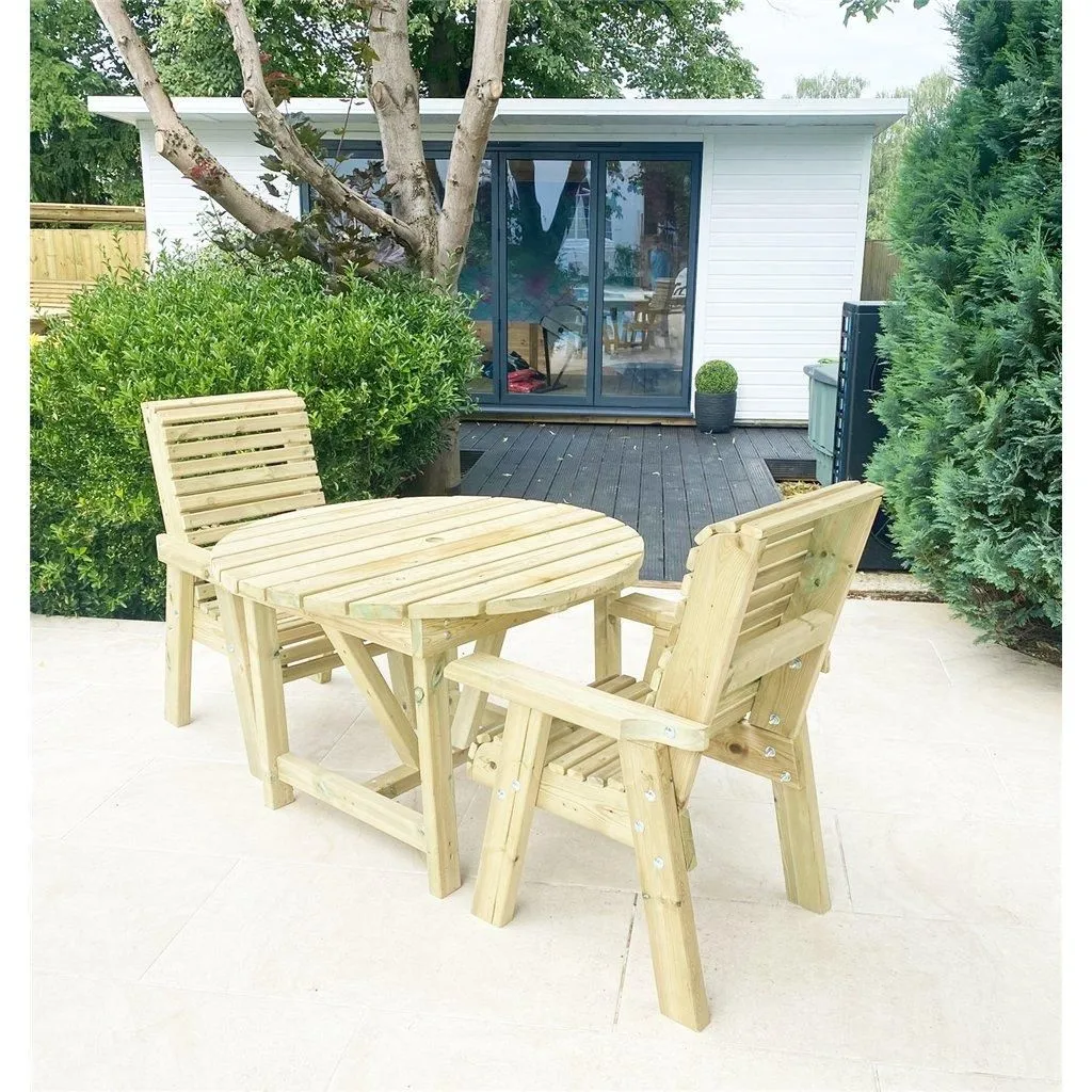 Marlborough Heavy Duty Table & Chair Set (2 Seater) in Natural 4