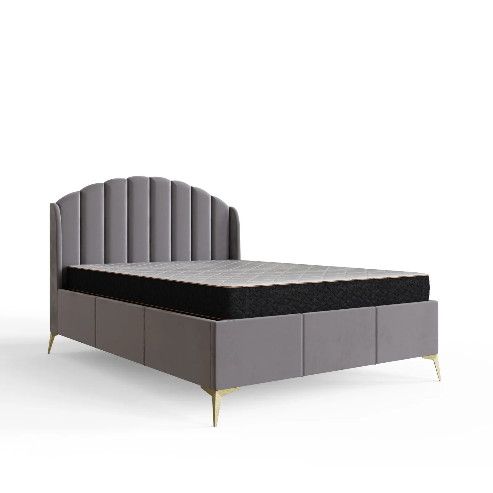 GFW Pettine End Lift Ottoman Storage Bed in Grey 5