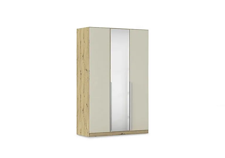 Freja 136cm 3 Door Hinged Decor Wardrobe With Mirror Door