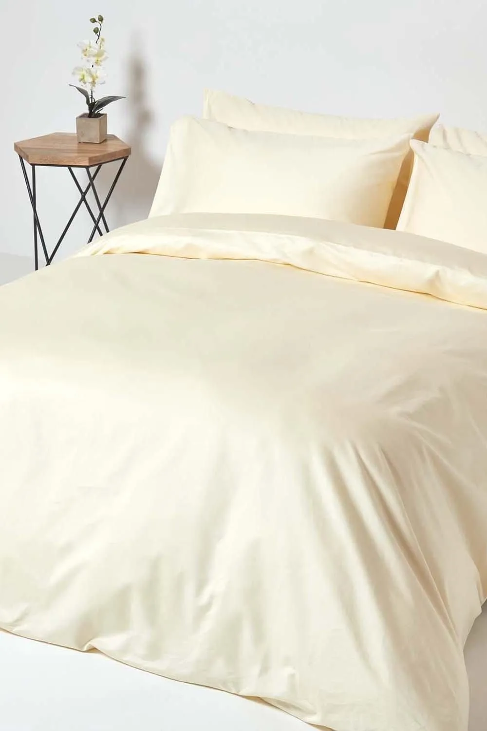 Homescapes Egyptian Cotton Flat Sheet 1000 Thread Count in Cream 4