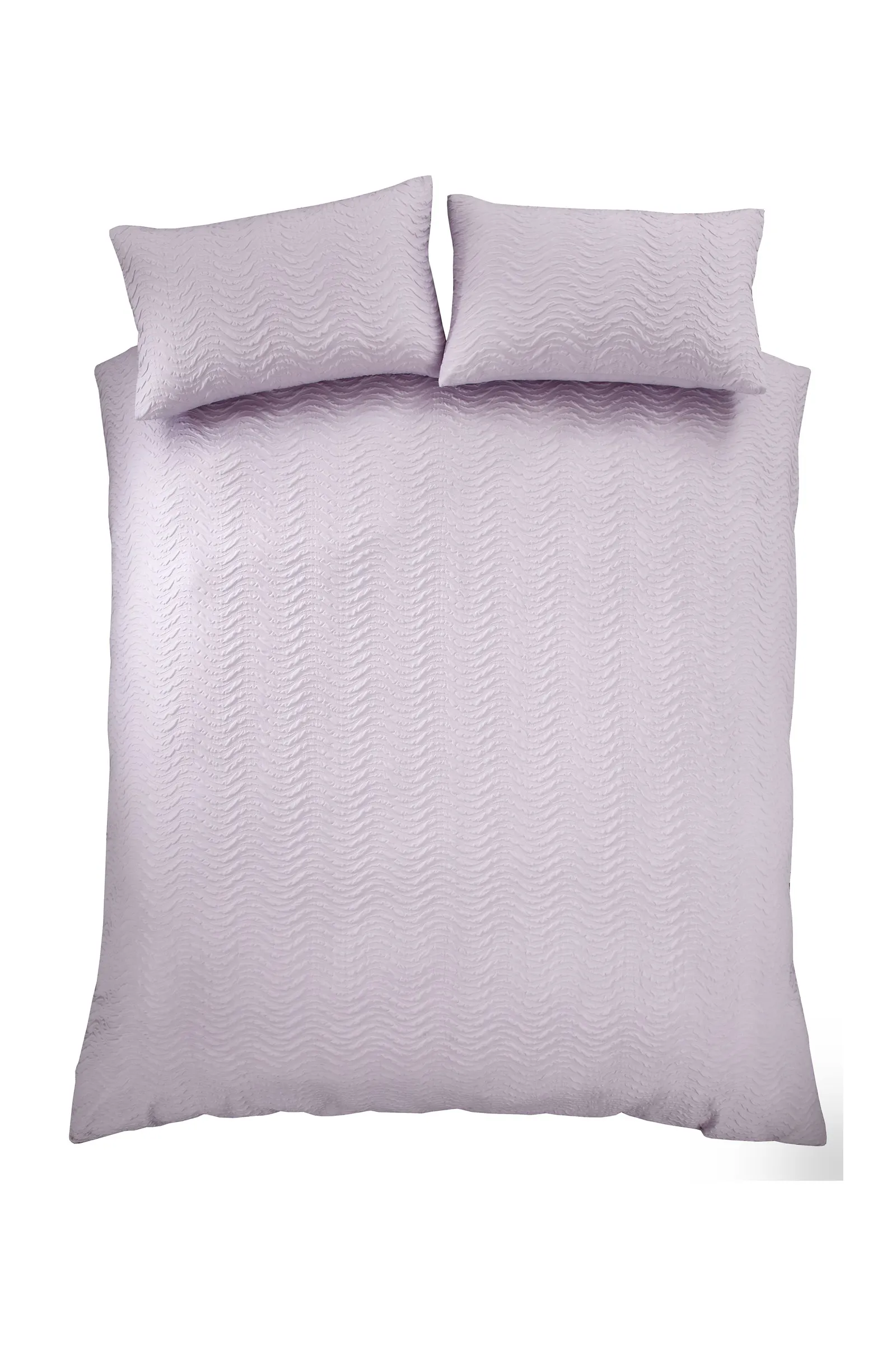 Catherine Lansfield 'Heatset Wave' Duvet Cover Set in Lilac 5