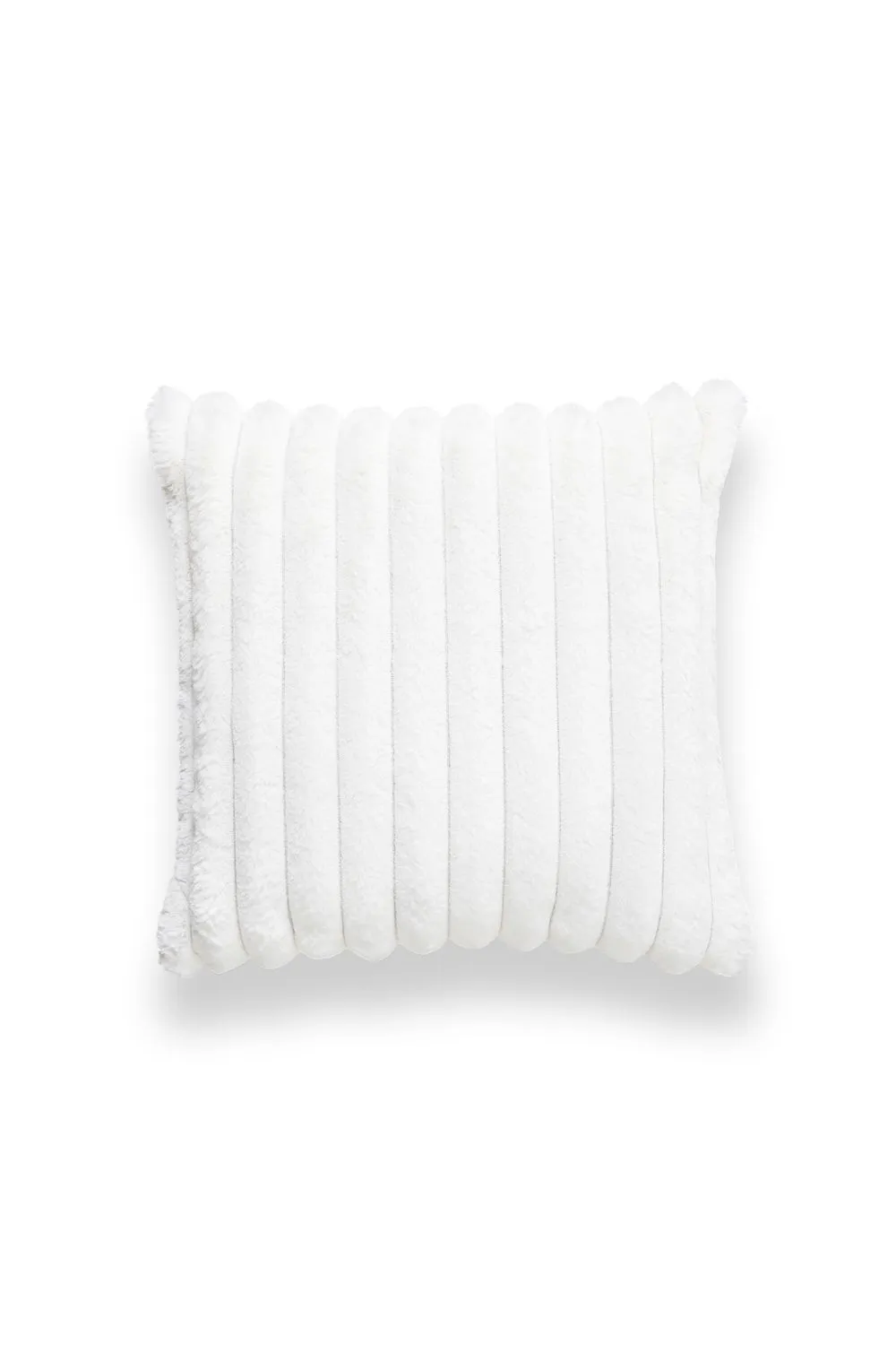 BHS Jumbo Cord with Plain Velvet Backing Cushion in Cream 2