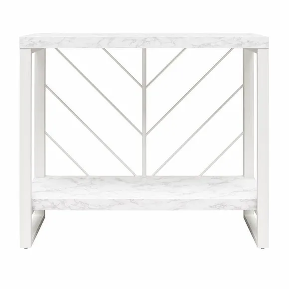 Brielle Console Table, Faux Marble 3