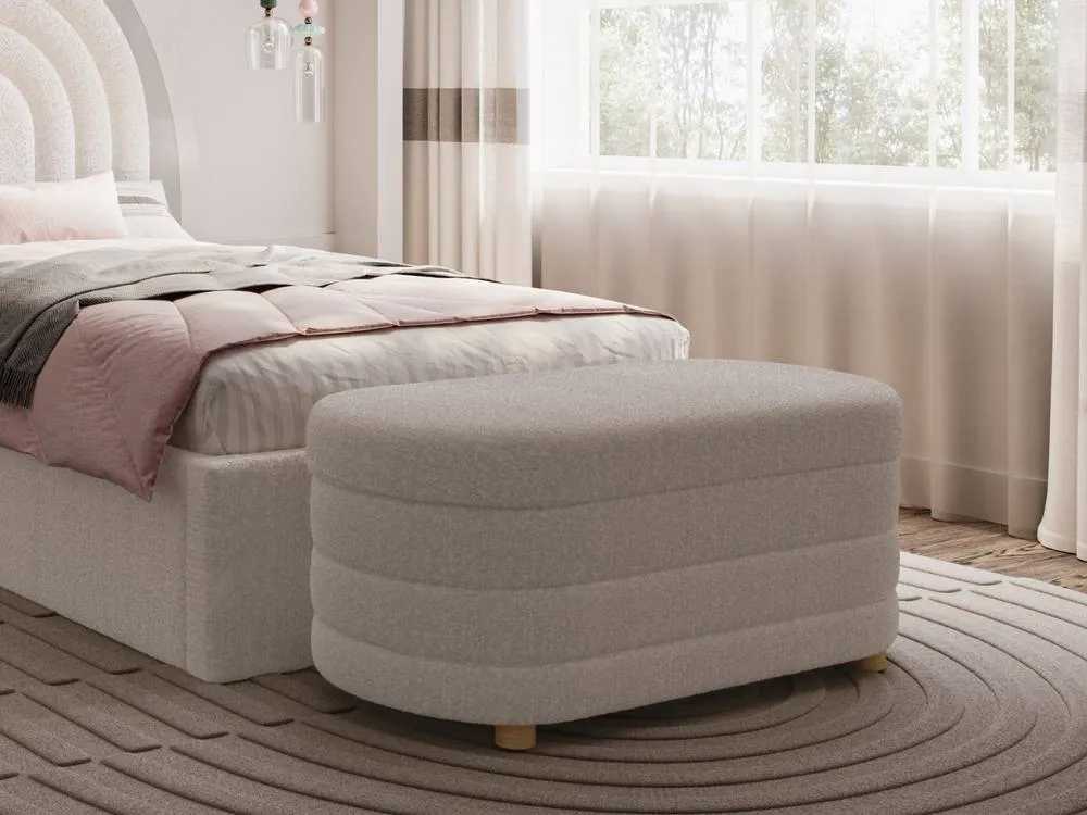 Flair Ava Single Ottoman Bed in Cream 6