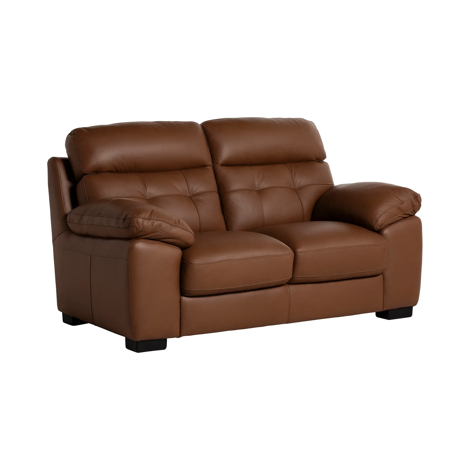 Holborn 2 Seater Static Sofa, Brown Leather | Barker & Stonehouse 3