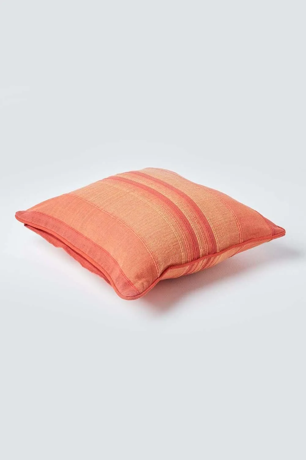 Homescapes Cotton Striped Morocco Cushion Cover in Terracotta 3