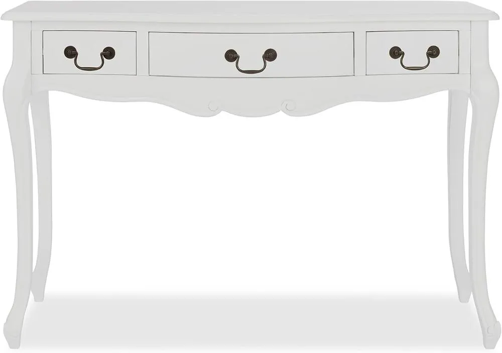 Statement Furniture Juliette Dressing Table Set (Stool, Table, Trinket Mirror) in White 4