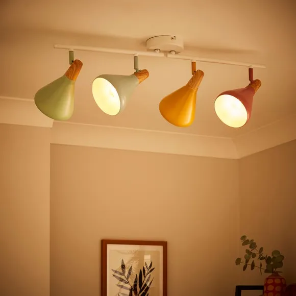 Elements Wolston 4 Light Semi Flush Spotlight Bar 2