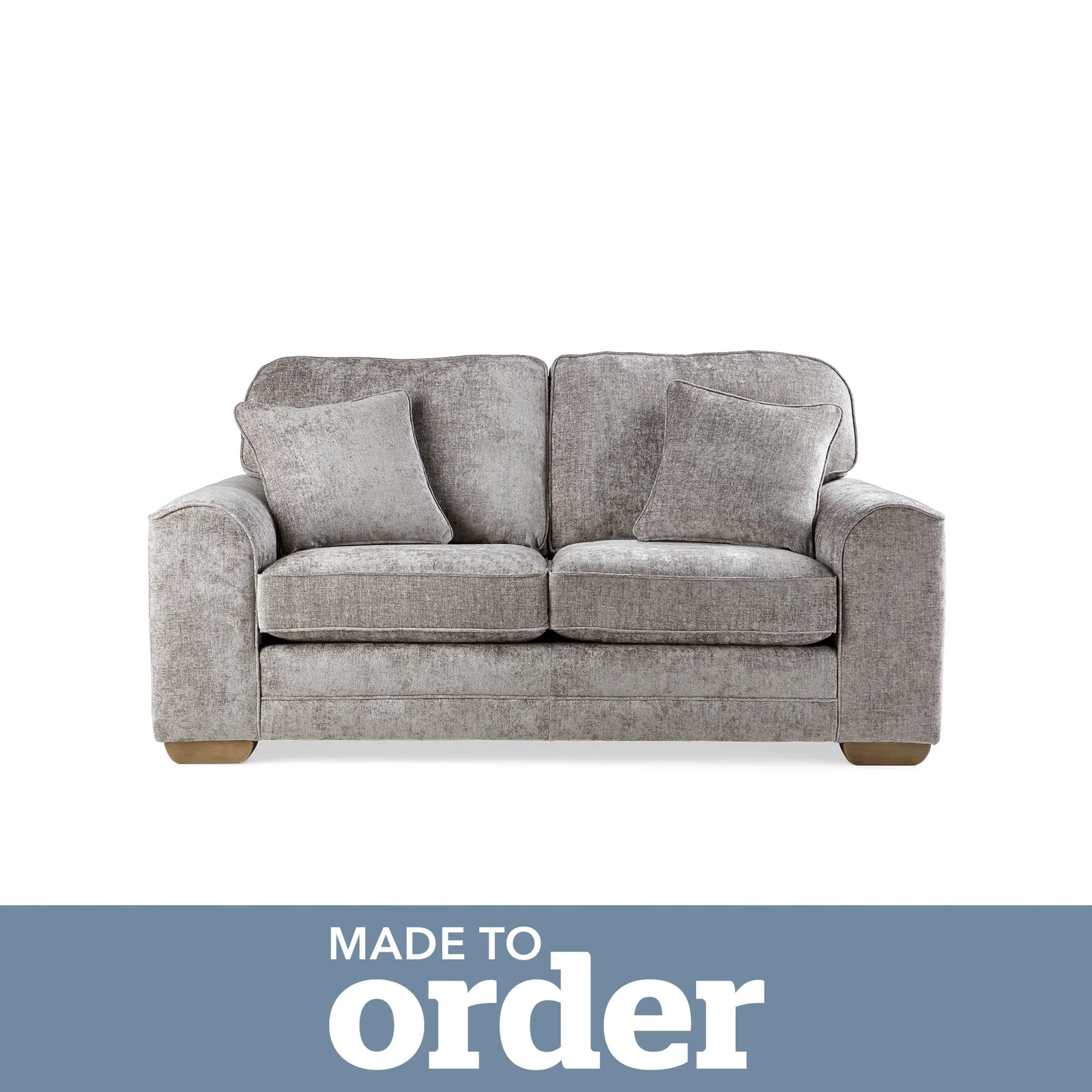 Morello 2 Seater Sofa Luxury Chenille Premium Chenille Grey