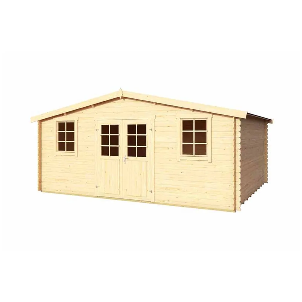 Lasita Maja Ltd Wels 5-Log Cabin, Garden Room, Home Office - L548.8xW420xH245.1 cm in Light Oak 2