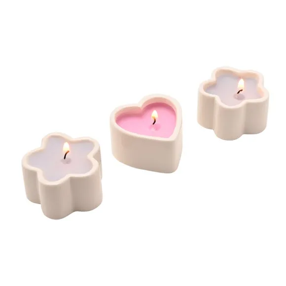 Love Life Home Set of 3 Lychee & Raspberry Mini Candles 3