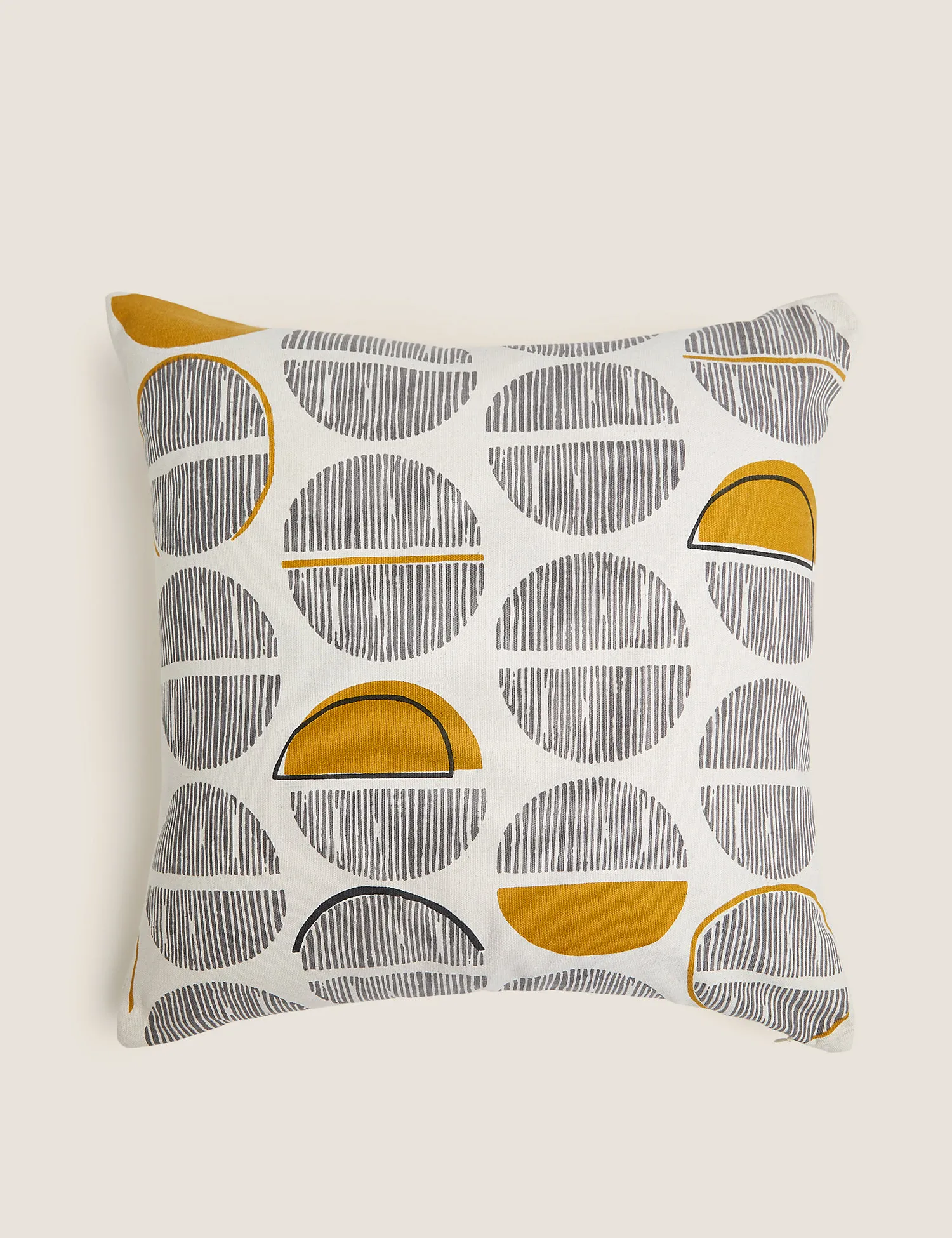 M&S Layla Cotton Geometric Cushion