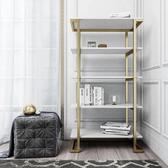 Cosmo Living Camila 5 Shelf Bookcase 1