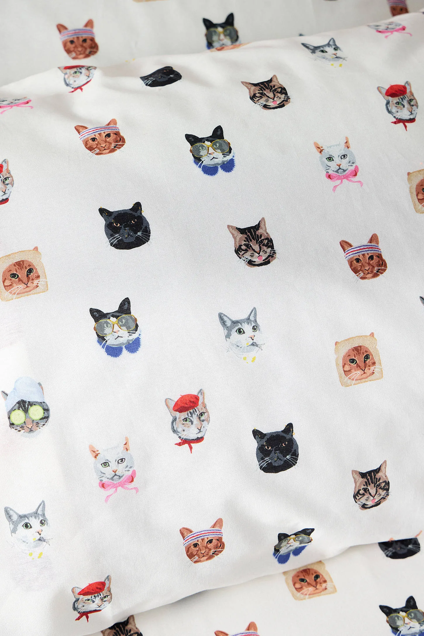 Cat Collage Fitted Sheet & Pillowcase Set 5