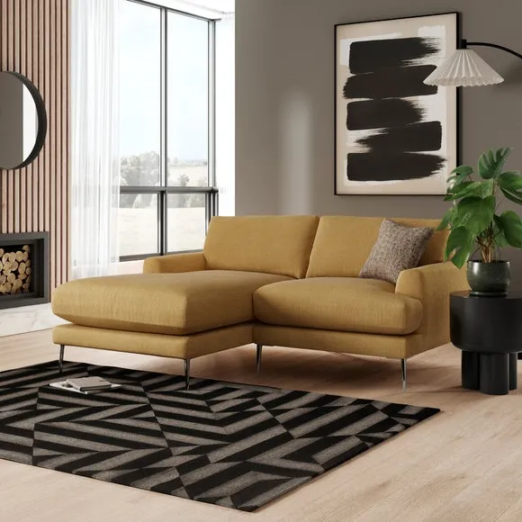 Lawson Chunky Tonal Weave Corner Chaise Sofa 1
