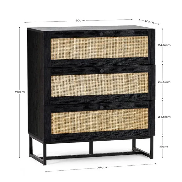 Padstow 3 Drawer Chest 6