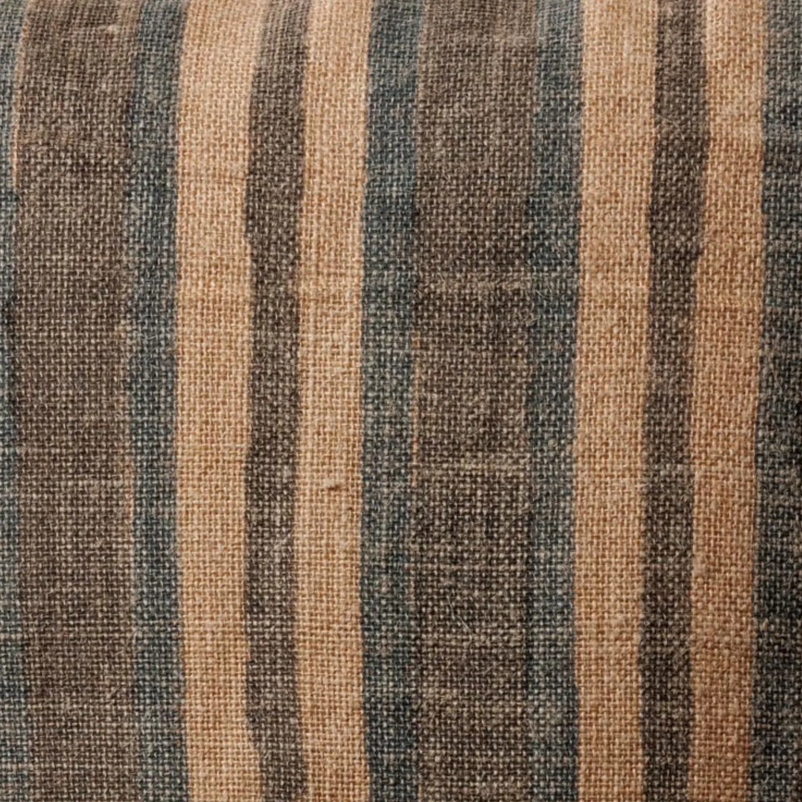 Jute Cushion Beige & Grey Stripes, Square, Brown | Barker & Stonehouse 2